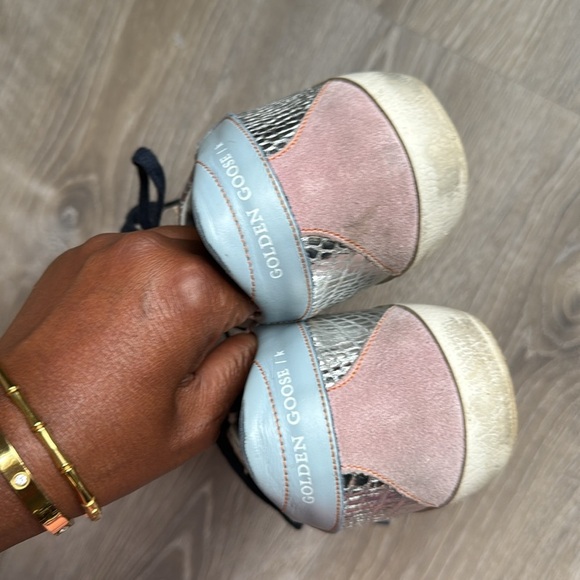 GOLDEN GOOSE Superstar Metallic Mock-Croc Sneakers 39 - Picture 4 of 9